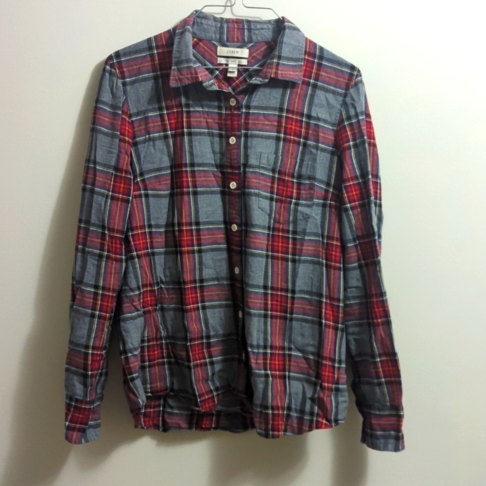 J crew plaid button-down shirt